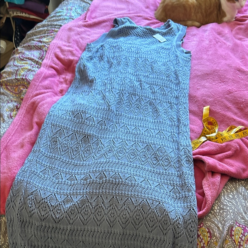 GAP Light Blue Crochet Maxi Dress